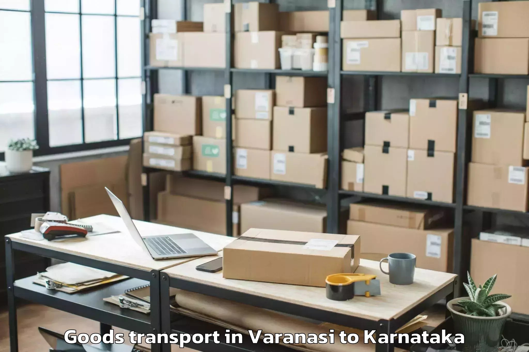 Book Varanasi to Shiralakoppa Goods Transport